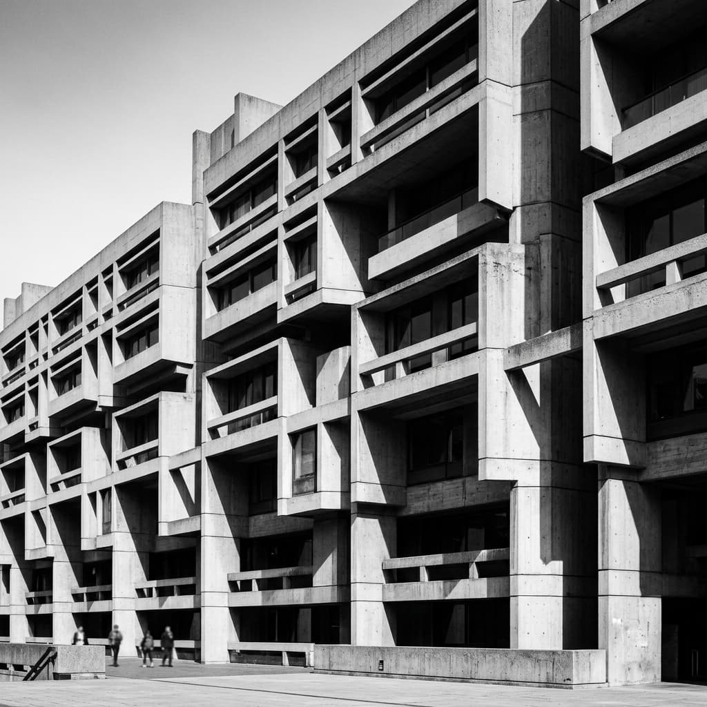 Architectural concrete facade